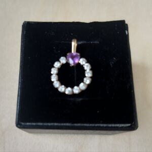 10k Gold Pendant Cubic Zirconia